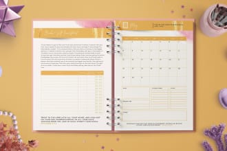 design custom planner, calender, journal, tracker