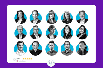do professional personalized illustrations of your team