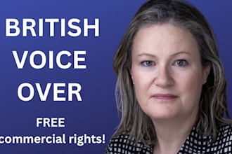 deliver a human british female voice over