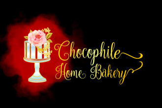 design beautiful cake business and bakery logo