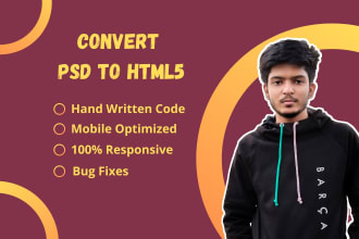 convert PSD to html, PSD to bootstrap website