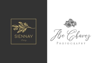 design feminine botanical hand drawn logo for your business