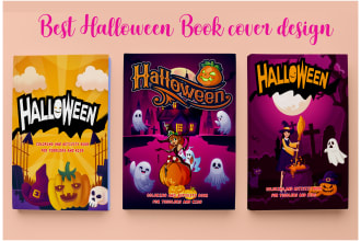 do  halloween, coloring, book cover, poster design for kids
