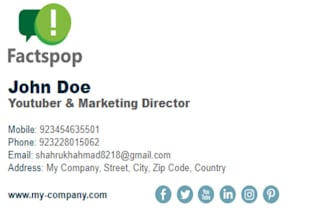 create a clickable HTML email signature