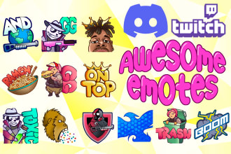 draw funny twitch emotes and badges