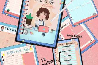 sell custom etsy digital planner or calendar or journal