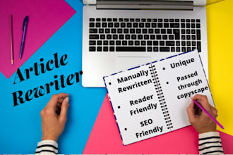 manually rewrite, paraphrase and rephrase your documents
