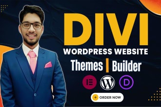 create divi wordpress website,divi website design or redesign with divi theme