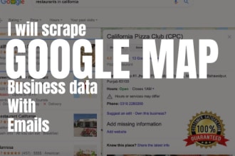 do business leads scraping from google map with emails