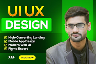 do engaging web ui ux design, landing page, and app ui ux design in figma
