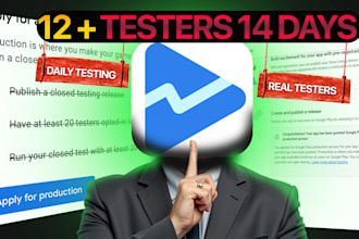 12 testers google play for 14 days with real devices 100 percent approval