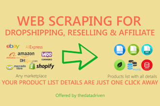 help with your drop shopping by scraping any web