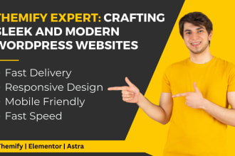 design premium wordpress website with themify theme