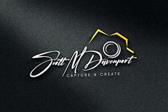 design a stylish and modern signature logo with branding