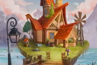 paint illustrations for video and mobile games