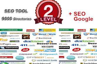 give you auto Backlink Tool Submit site to 9000 Directories,seo on top google