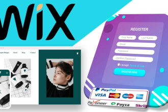 do wix site registration form,payment form,paid membership