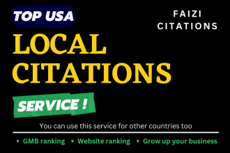 provide 300 USA local citations and local listings for local SEO and gmb ranking