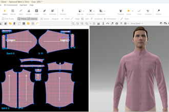 create 3d garment design using browzwear vstitcher with realistic fit simulation