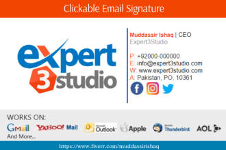 create eye catching html clickable email signature