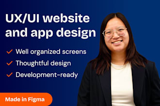 design a UX UI design in figma for your website or app