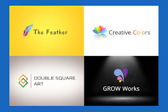 design flat logo in  minimal style with free revisions