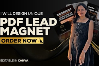 design professional ebooks, PDF lead magnets, brochures and guides