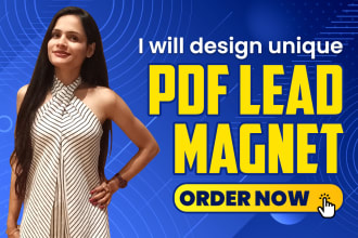 design unique PDF lead magnet, brochure, ebook report