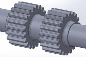 do machine design, gears, sprocket and 3d model in solidworks and autocad