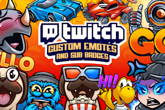 create twitch emotes sub badges for streamer twitch mixer