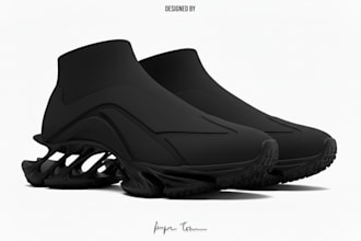 footwear concept innovation design with realistic visuals