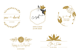 design a graceful wedding logo for you