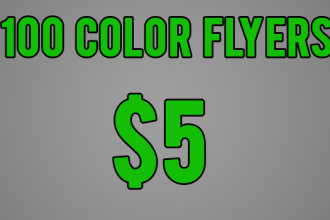 put up 100 color flyers in a high traffic college