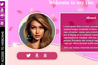 design your chaturbate bio and profile page