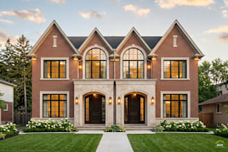 provide ultra realistic exterior 3d architecture