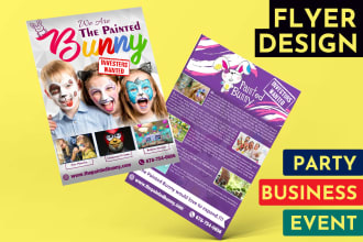 design party flyer, club event and concert flyer