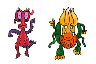 create a cute monsters design