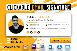 create HTML email signature for iphone, outlook and  gmail