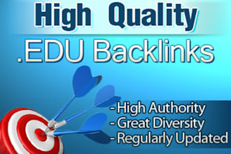 create 50 high PR edu and gov backlinks