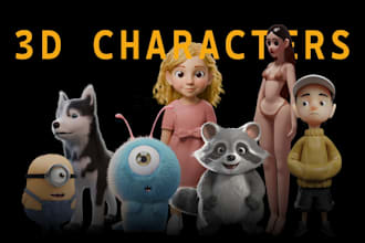 deliver realistic or cartoon 3d modeling