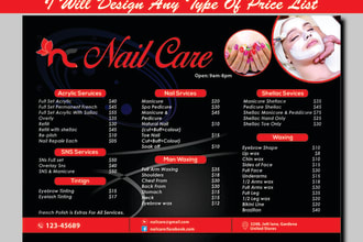 design eye catching price list for your business