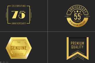 design professional seal stamp, award logo, web badge