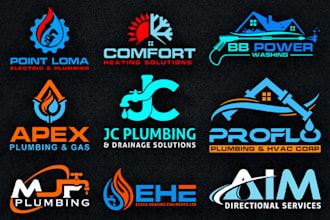 do plumbing heating  oil gas air conditioning hvac home logo