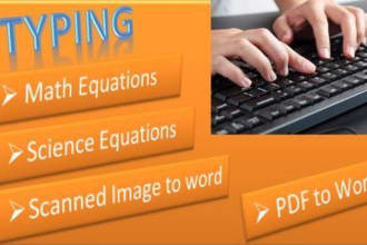 be the best choice if you are looking for equations typist