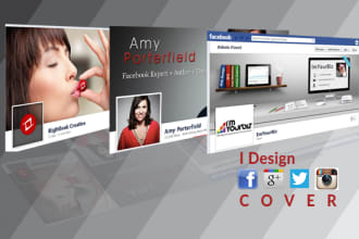 design eye catching facebook cover or banner