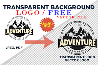 make transparent png and free vector file of your logo