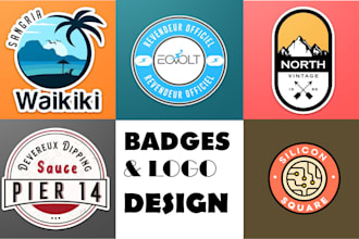design round badge, logo, sticker, label, stamp