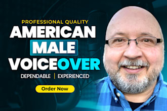 record a professional american male voice over