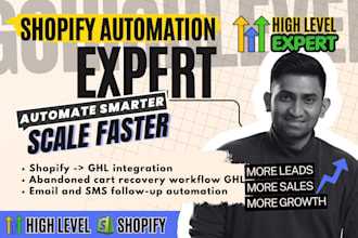setup gohighlevel CRM and automation for shopify stores