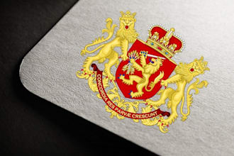 make attractive coat of arms family crest heraldic logo